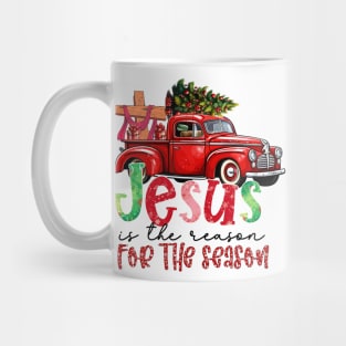 Jesus Is The Reason For The Season Christian Santa Christmas Mug